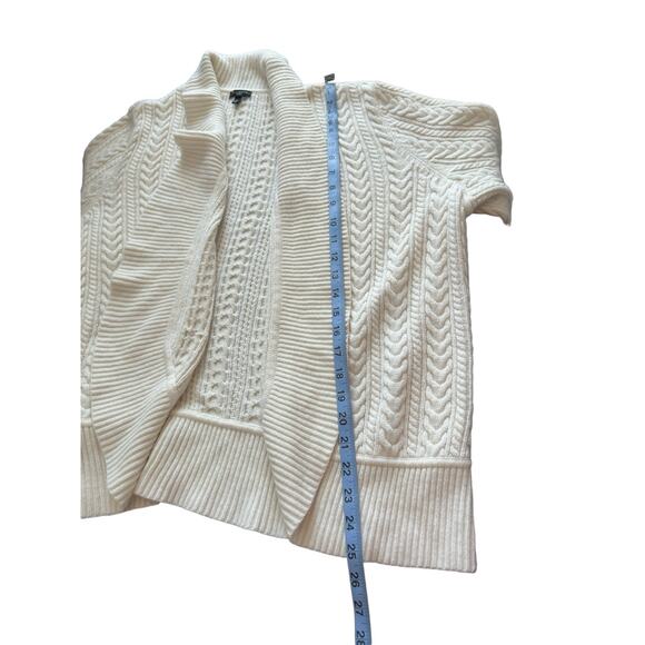 Talbots Cardigan White Cable Knit Open Career Business Office Mature Size 3X - Picture 8 of 9